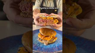 FIZ O HAMBÚRGUER AMERICANO FÁCIL DA MINHA AVÓ! 👵 #receitas #receitafacil #hamburguer