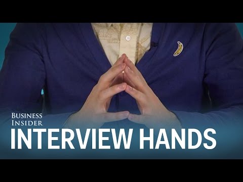 What to do with your hands during a job interview