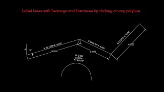 AutoCAD lisp: Label Lines with Bearings and Distances by clicking on any polyline