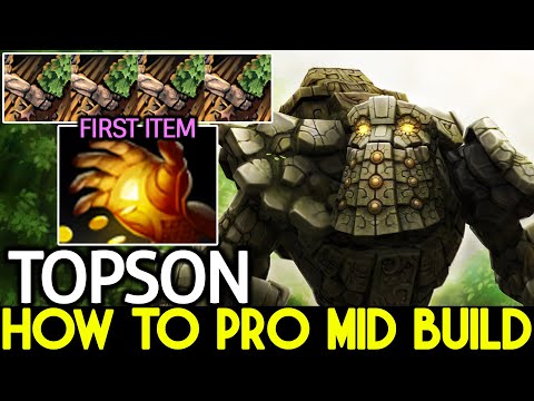 TOPSON [Tiny] How to Pro Mid Build First Item Midas Dota 2