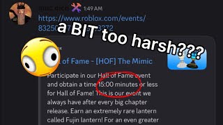 The Mimic Hall of Fame is HARD! (Rage Chapter 1)