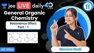 JEE 2024: General Organic Chemistry L8 | Resonance Effect | Part - 1 | Unacademy JEE | Monica Bedi