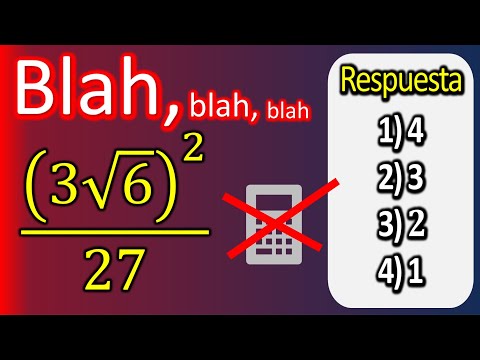 Arithmetic. Operations with exponents and radicals, (3√6)²/27