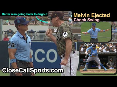 E106 - Bob Melvin Ejected After Jim Wolf's No Swing Call...as Batter Was Walking Back to the Dugout