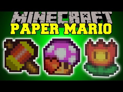 PopularMMOs - Minecraft: PAPER MARIO (HAMMERS, JUMP BOOTS, NEW ITEMS & MORE!) Mod Showcase