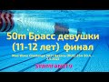 50m брасс девушки 11 12 лет финальный заплыв Mad Wave Challenge 2021