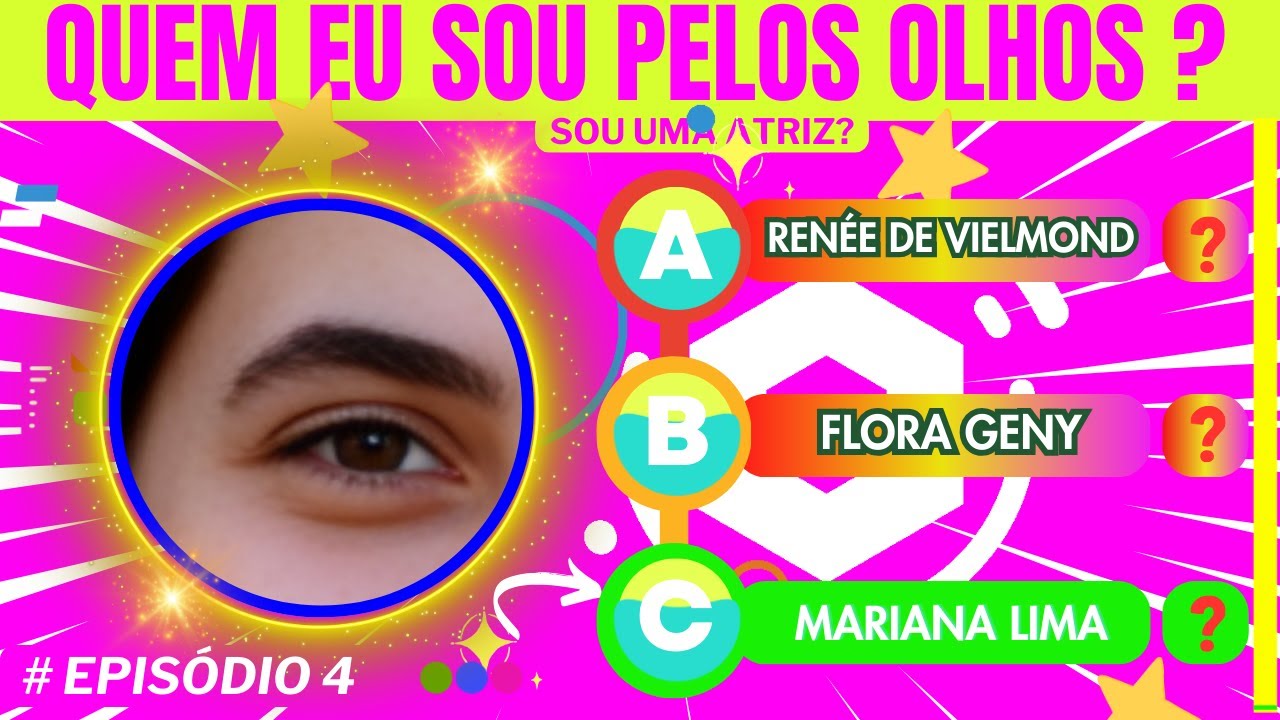 🟢QUIZ  Adivinhe Quem EU Sou: Só pelos olhos!? QUIZ O ENIGMA?🔴
