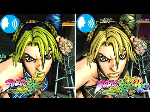 Character Voices Comparison (Part 3)-JoJo's Bizarre Adventure All Star Battle VS All Star Battle R