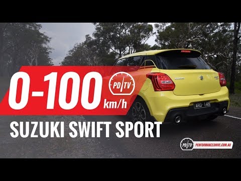 2018 Suzuki Swift Sport 0-100km/h & engine sound (manual vs auto)