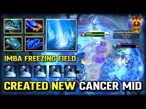CREATED NEW CANCER MID Crystal Maiden | Full Aghs Effects | IMBA DPS Freezing Field RIP ALL Dota 2