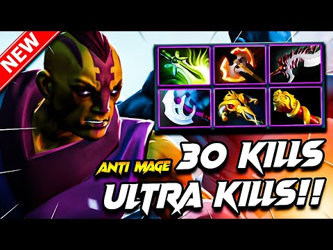 Dota 2 ANTI MAGE Gameplay | (Ultra + x30 Kills) Anti Mage DOTA 2 Carry Build Pro Gameplay Guide 7.39