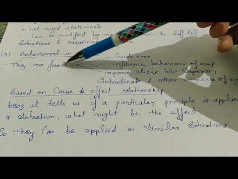 Meaning of principles management principles class 12 business studies