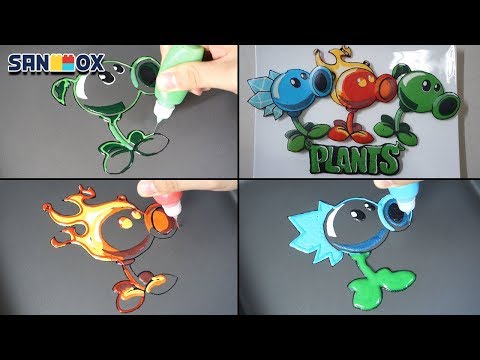 Plants VS Zombies Pancake art - peashooter, ice peashooter, fire peashooter