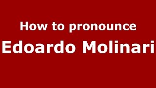 How to pronounce Edoardo Molinari