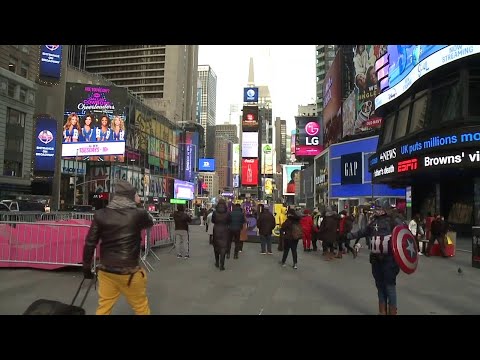 NYC Times Square New Years Eve 2023 Preparations