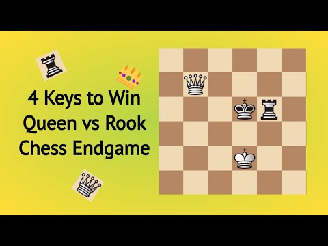 4 Keys to Winning Queen vs Rook Endgame!