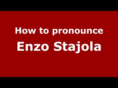 How to pronounce Enzo Stajola (Italian/Italy)  - PronounceNames.com