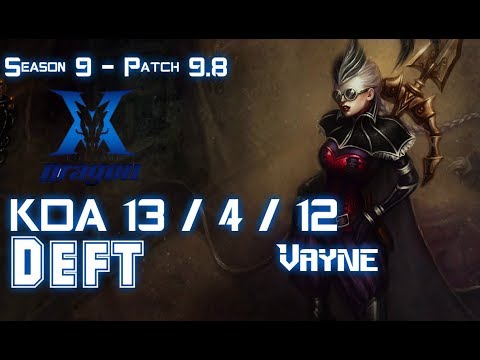 KZ Deft VAYNE vs KAI'SA ADC - Patch 9.8 KR Ranked