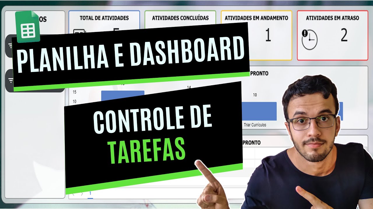Planilhas Google / Google Sheets - Dashboard e Planilha Para Controle de Tarefas