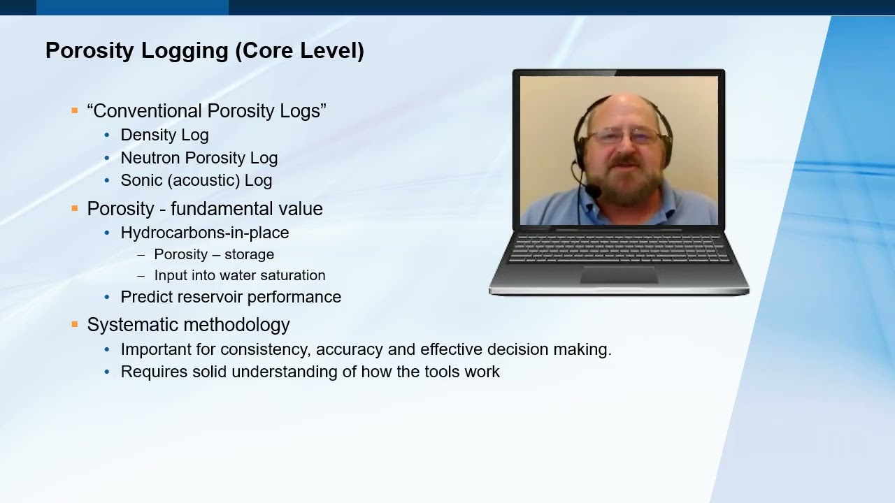 PetroSkills: Porosity Logging (Density, Neutron and Sonic) Core - PetroAcademy eLearning