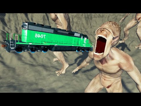 Cars Jumping into Mouth of Hungry Alien | BeamNG Drive Trucks Cars Jumps & Crash Hard on Super Ramp