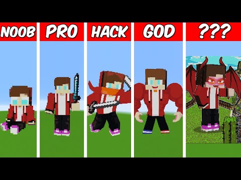 Pixel Steve - Minecraft Pixel Art - MAIZEN JJ AND MIKEY Pixel Art Build in Minecraft ! Noob vs Pro vs Hacker vs God Minecraft Animation