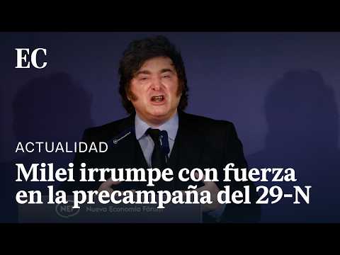 MILEI carga contra PEDRO SÁNCHEZ en la PRECAMPAÑA del 29-N