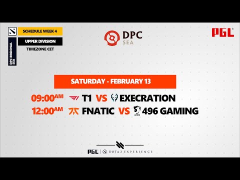 (4K) DPC 2021 SEA - Execration vs. T1 | Fnatic vs. 496