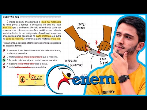 ENEM 2017 Libras - É muito comum encostarmos a mão na maçaneta de uma porta e termos a sensação de q