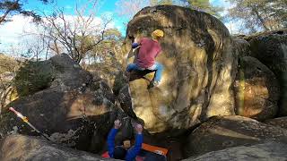 Video thumbnail of Lady Big Claque, 7a+. Fontainebleau