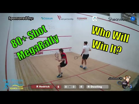 Squash MegaRally | Rex Hedrick vs. Rhys Dowling | 2022 Bondi Squash Open