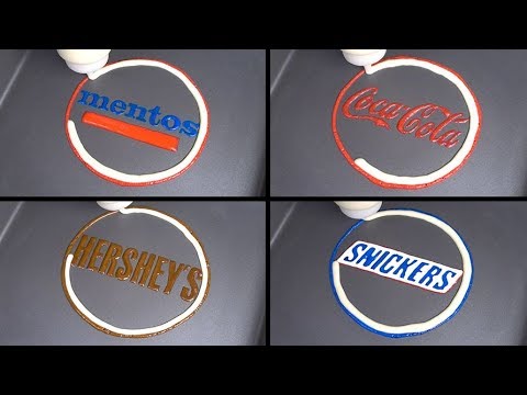 Mentos and Coke Pancake Art - Mentos, Coca cola, Hershey's, Snickers