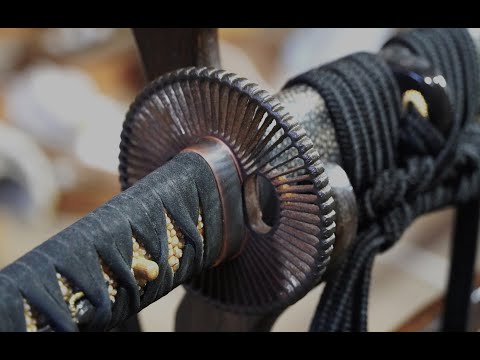 Katana making, fuchi.