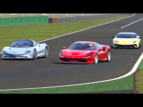 McLaren Speedtail vs Ferrari F8 Tributo vs Lamborghini Huracan Performante - Monza