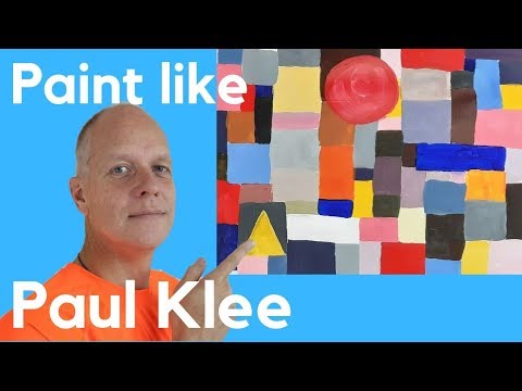 Paint like Paul Klee Castle and Sun - Paul Klee art lesson