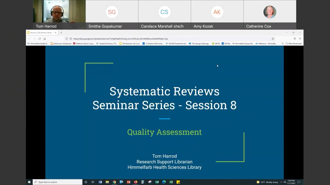 What is quality assessment in systematic review?