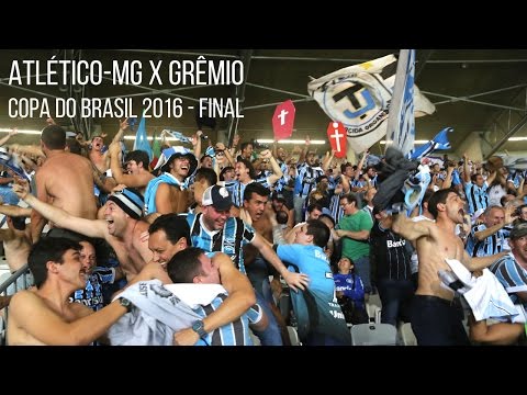 "Atlético-MG 1 x 3 Grêmio - Copa do Brasil 2016 - ComemoracÌ§ao dos gols" Barra: Geral do Grêmio • Club: Grêmio