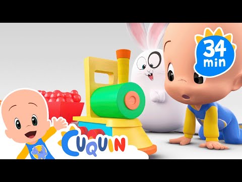 Aprende los colores con Cuquin y su TREN DE COLORES 🚃🔴🔶 | Caricaturas y dibujos animados para bebés