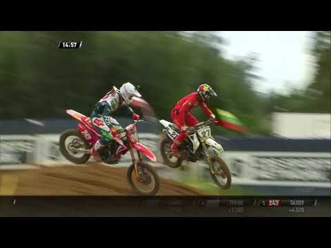 Arimnas Jasikonis passes Tim Gajser - MXGP of Latvia 2019