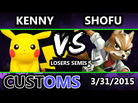 S@X CUstoms - WS | Kenny (Pikachu) Vs. Shofu (Fox) SSB4 Losers Semis - Smash Wii U - Smash 4