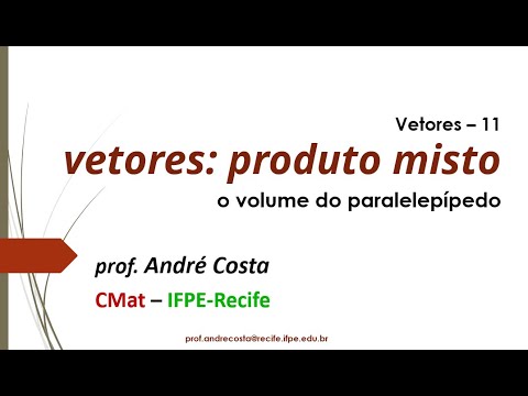 Produto misto: o volume de um paralelepípedo