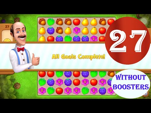 Gardenscapes Level 27 - [2021] [HD] solution of Level 27 on Gardenscapes [No Boosters]