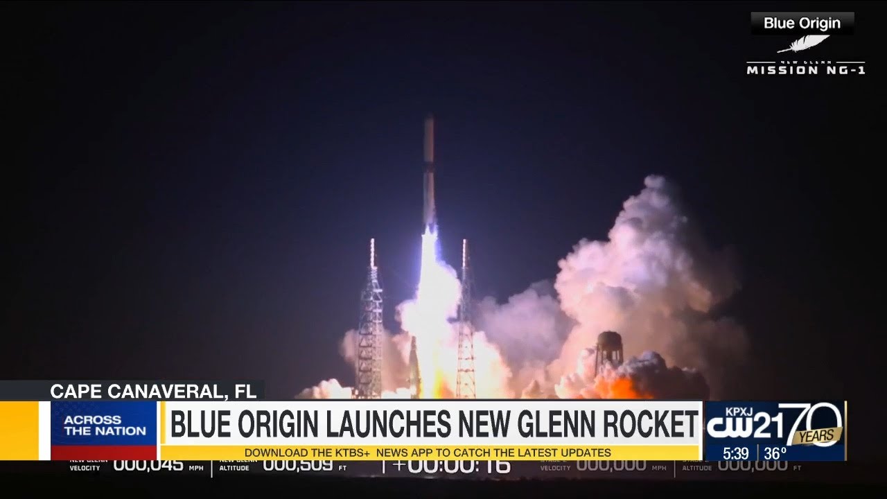 Jeff Bezos’ Blue Origin launches massive New Glenn rocket on first test flight