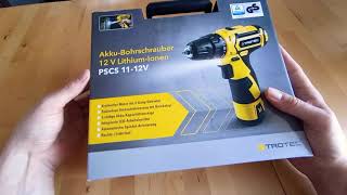 Unboxing Akkuschrauber Trotec PSCS 11-12V