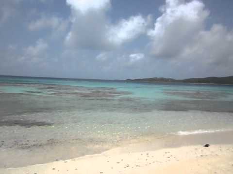 Emerging onto the beach on Culebrita