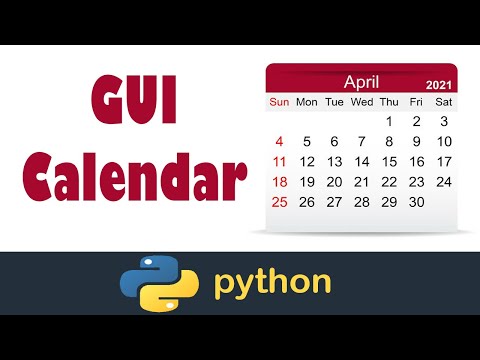How To Create Gui Calendar Using Python Python Tkinter Gui Project