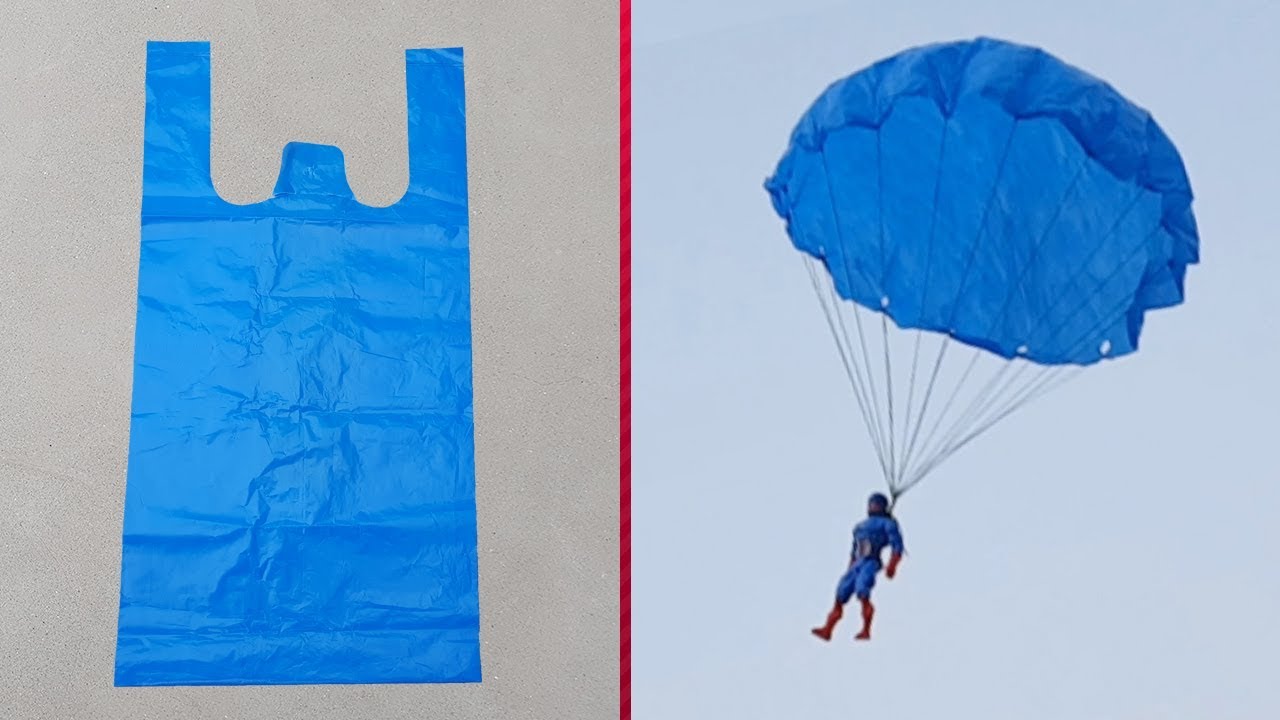 How to make a Parachute at home From plastic bag
