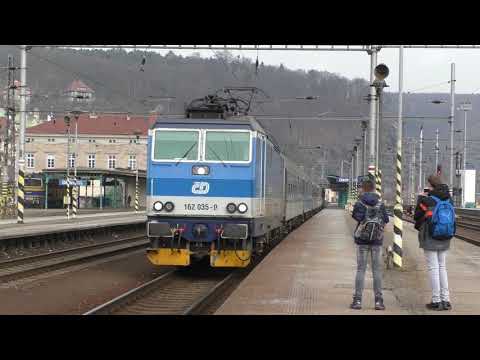 Vlaky Děčín hlavní nádraží 21.2 2019