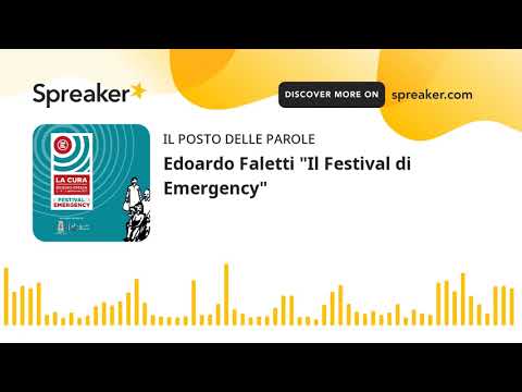 Edoardo Faletti "Il Festival di Emergency"