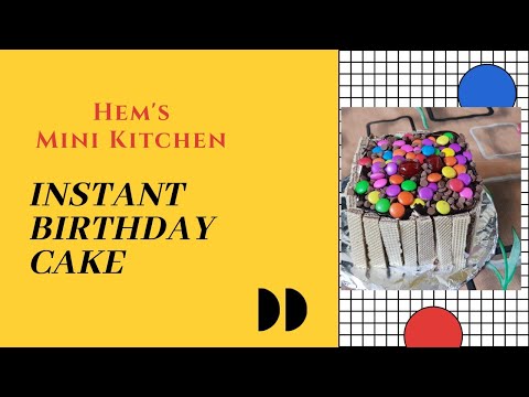 Instant birthday cake made by hem